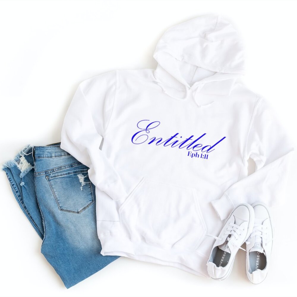 MEN'S "ENTITLED" WHITE HOODIES